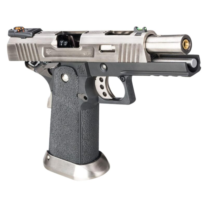 WE Hi-Capa Allosaurus 4.3" Silver Full Auto GBB Airsoft Tabanca - Görsel 5