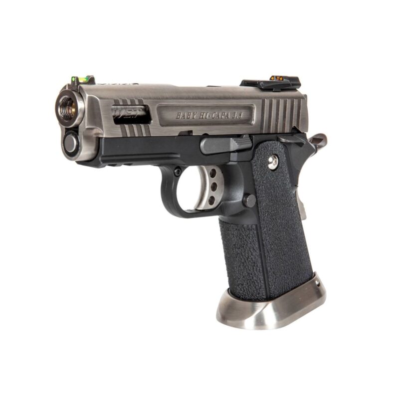 WE Hi-Capa Brontosaurus 3.8" Silver Full Auto GBB Airsoft Tabanca - Görsel 6