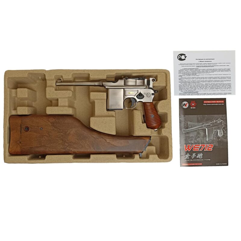 WE Mauser M712 Marking Silver GBB Airsoft Tabanca - Görsel 7