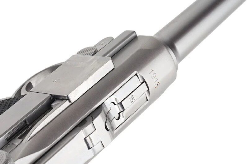 WE P08 Luger 6 Silver GBB Airsoft Tabanca - Görsel 4