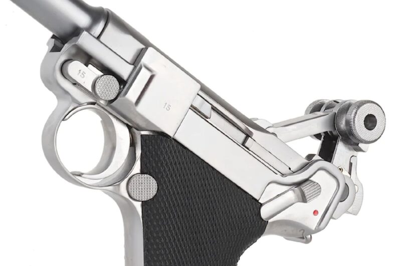 WE P08 Luger 6 Silver GBB Airsoft Tabanca - Görsel 5