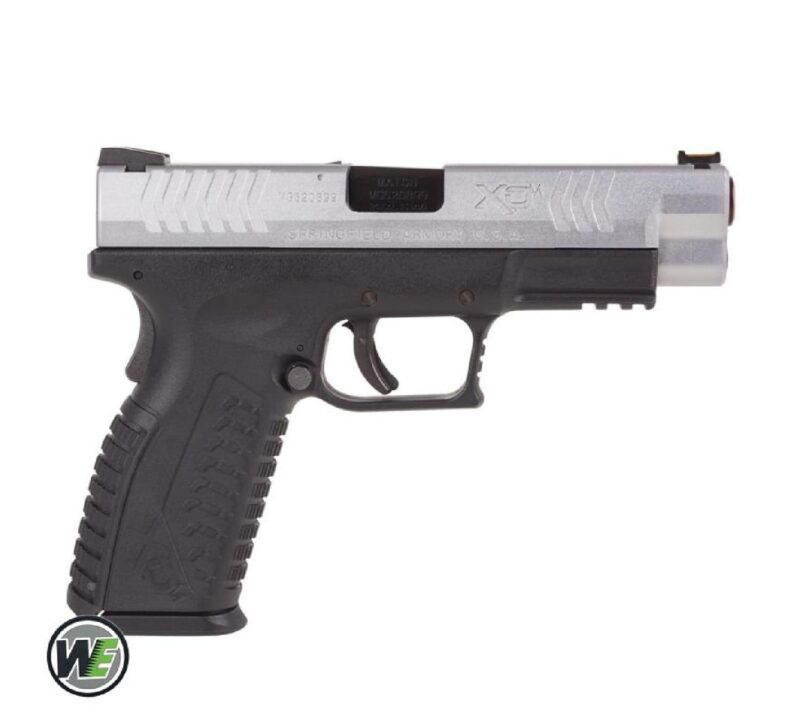 WE Springfield Armory XDM 4.5" Silver 2-Tone GBB Airsoft Tabanca