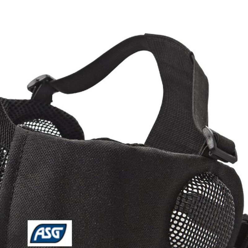 ASG Kulak ve Ağız Korumalı Siyah Airsoft Maske - Görsel 4