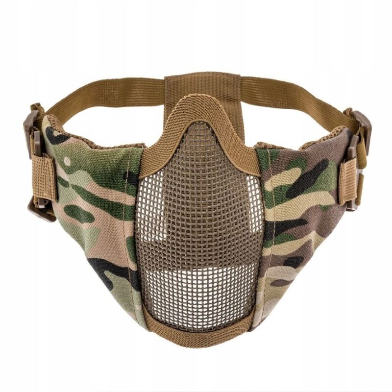 ASG Metal Mesh Yanak Destekli ve Ağız Korumalı Camo Multicam Airsoft Maske - Görsel 2