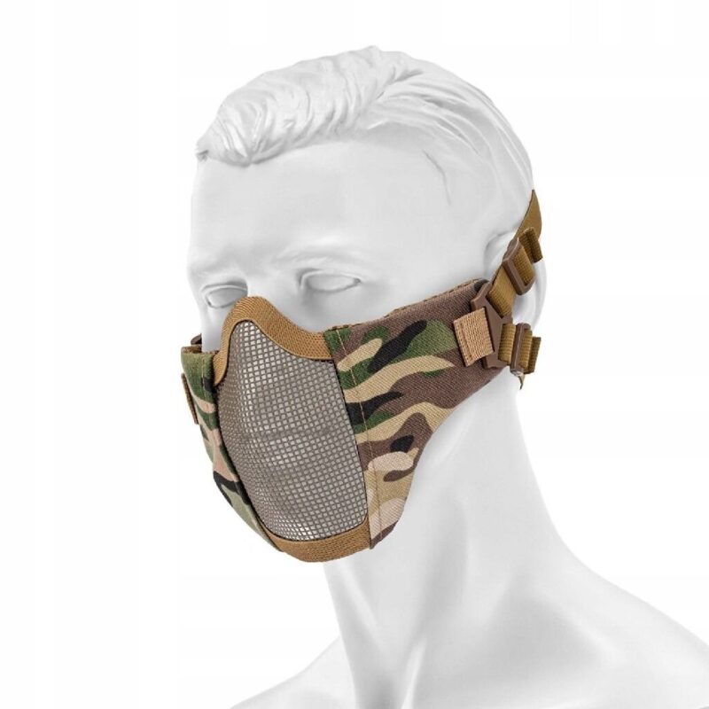 ASG Metal Mesh Yanak Destekli ve Ağız Korumalı Camo Multicam Airsoft Maske - Görsel 3