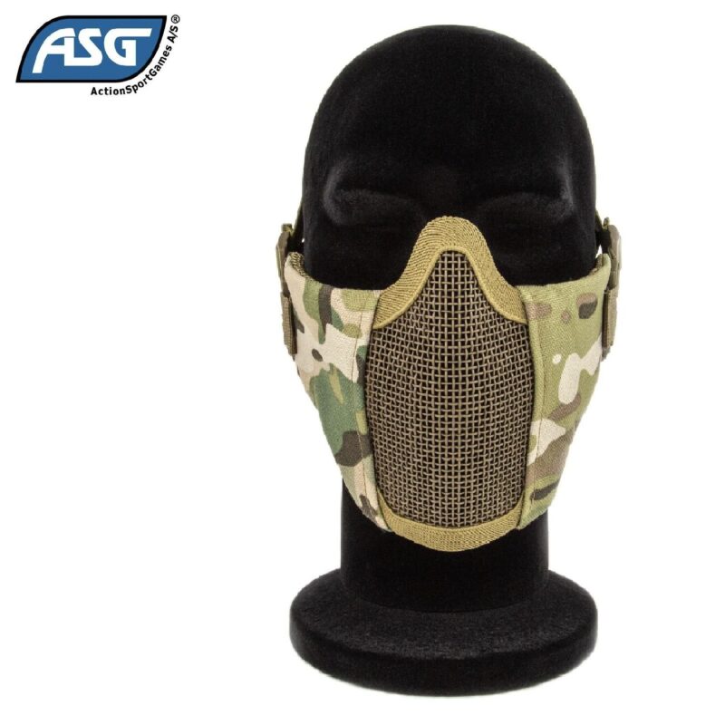 ASG Metal Mesh Yanak Destekli ve Ağız Korumalı Camo Multicam Airsoft Maske - Görsel 4