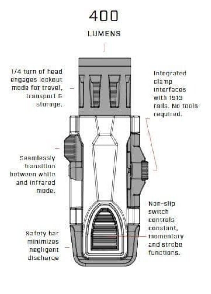 INFORCE WML DE Gen2 800LM Kablosuz Çöl Rengi Taktik Tüfek Feneri - Görsel 6