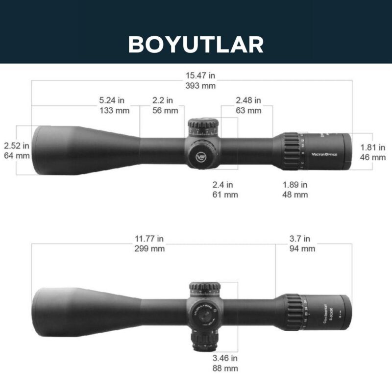 Vector Optics Continental 5-30x56 FFP Tüfek Dürbünü - Görsel 5