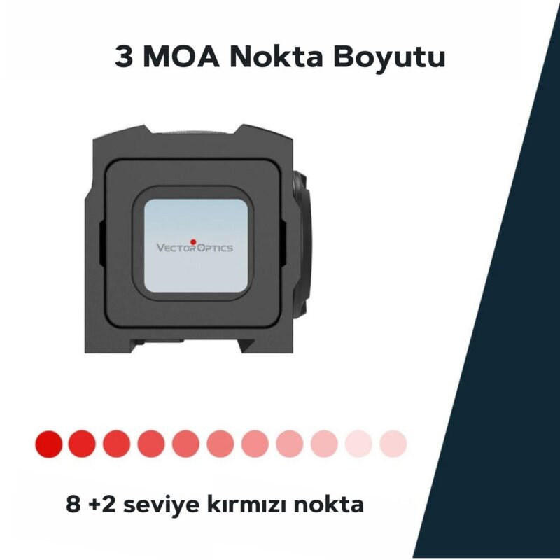 Vector Optics Frenzy Plus 1x18x20 Enclosed Sight Solar Power Multi-Reticle Red Dot Nişangah - Görsel 3