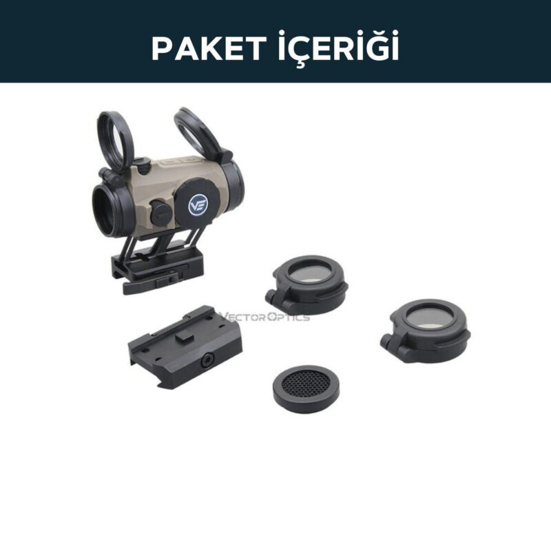 Vector Optics Maverick-IV 1x20 Mini Rubber Armored SOP Red Dot Nişangah - Görsel 3