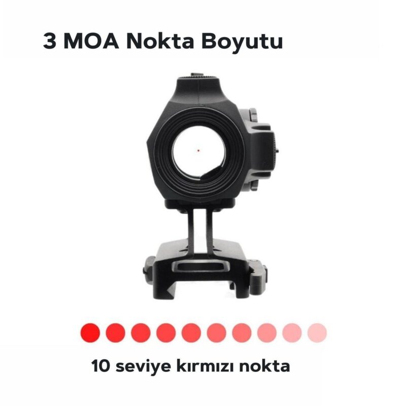 Vector Optics Maverick-IV 1x20 Mini Rubber Armored SOP Siyah Red Dot Nişangah - Görsel 2