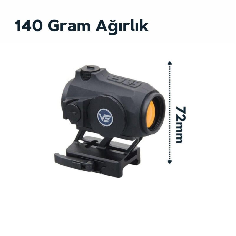 Vector Optics Maverick-IV 1x20 Mini Rubber Armored SOP Siyah Red Dot Nişangah - Görsel 3