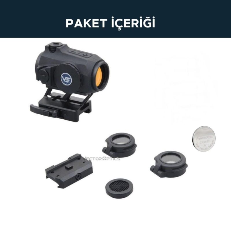 Vector Optics Maverick-IV 1x20 Mini Rubber Armored SOP Siyah Red Dot Nişangah - Görsel 4
