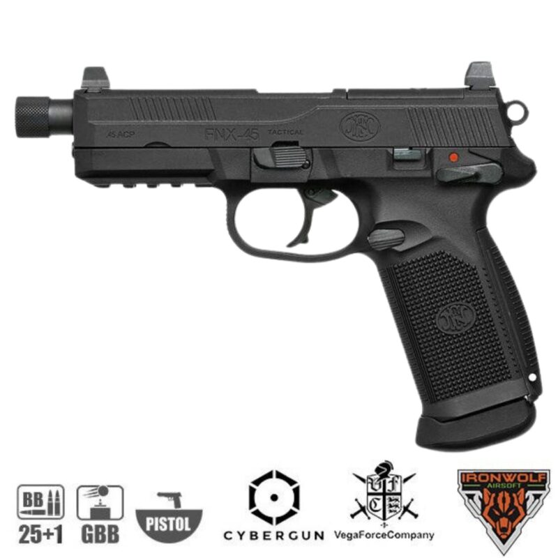 VFC FNX45 Tactical Siyah GBB Airsoft Tabanca - Görsel 3
