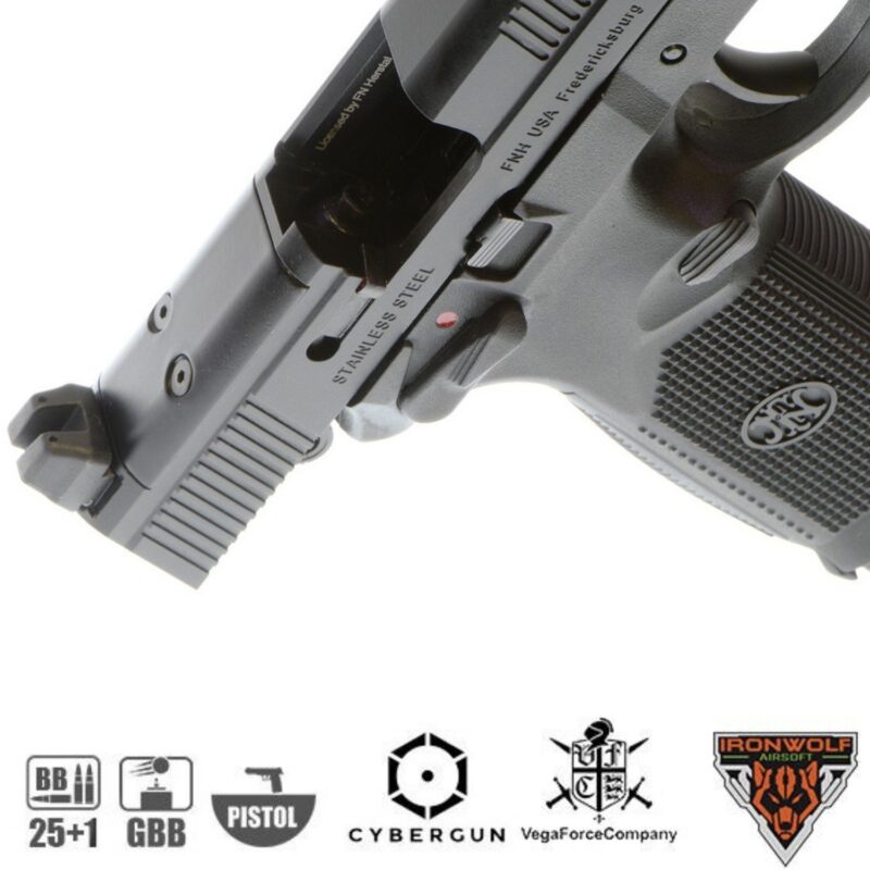 VFC FNX45 Tactical Siyah GBB Airsoft Tabanca - Görsel 6