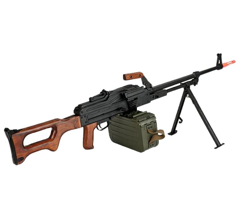 A&K Matrix PKM Gerçek Ahşap LMG AEG Airsoft Tüfek - Görsel 2