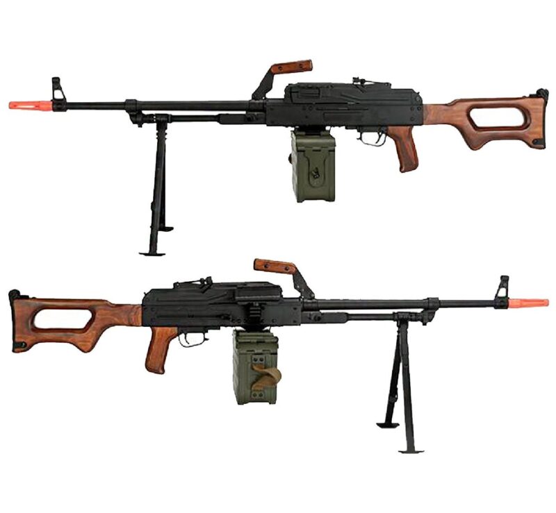 A&K Matrix PKM Gerçek Ahşap LMG AEG Airsoft Tüfek - Görsel 3