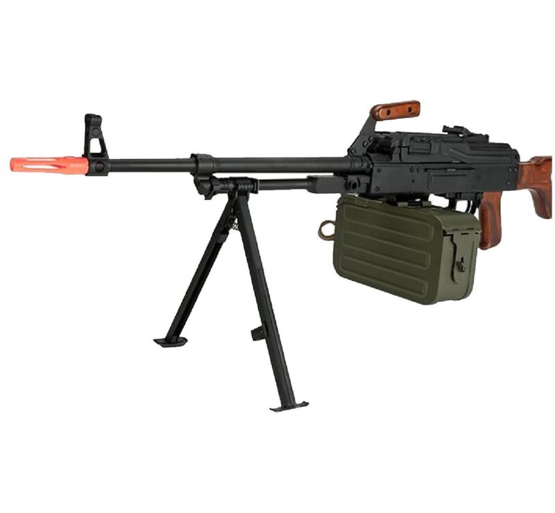 A&K Matrix PKM Gerçek Ahşap LMG AEG Airsoft Tüfek - Görsel 4