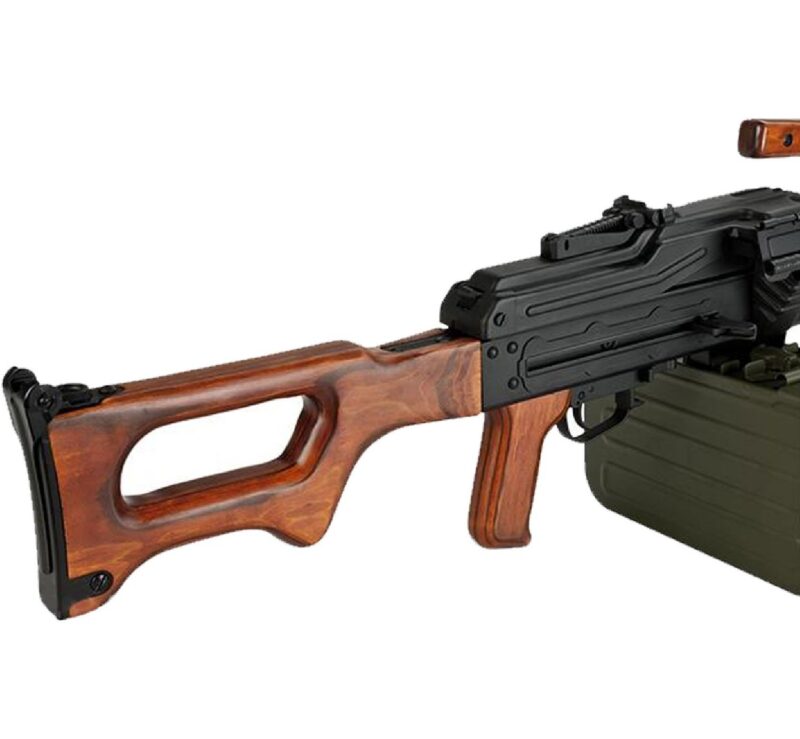 A&K Matrix PKM Gerçek Ahşap LMG AEG Airsoft Tüfek - Görsel 5