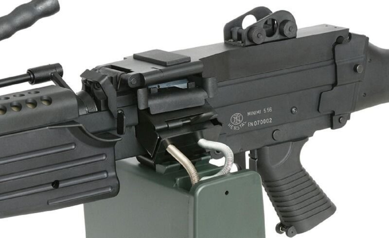 A&K FN Licensed M249 MKII Siyah Full Metal LMG AEG Airsoft Tüfek - Görsel 2
