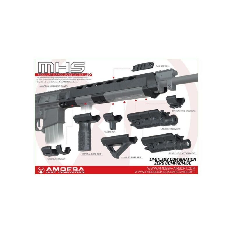 ARES Amoeba M4L Siyah AEG Airsoft Tüfek - Görsel 3