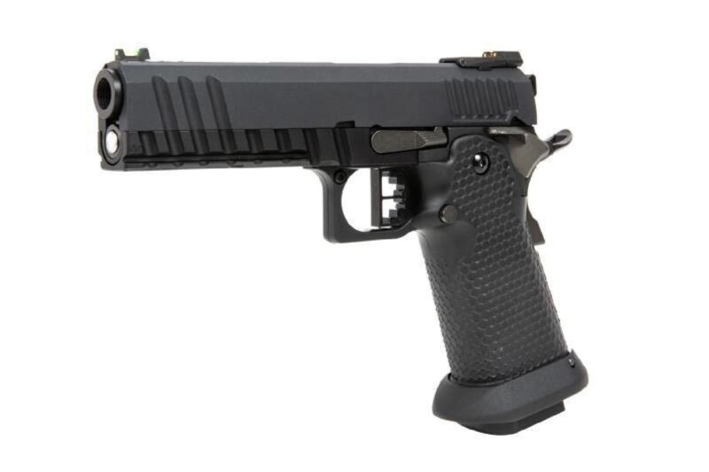 AW HX2003 Black Ace Hi-Capa Full Metal GBB Airsoft Tabanca - Görsel 2