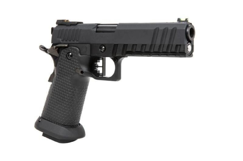 AW HX2003 Black Ace Hi-Capa Full Metal GBB Airsoft Tabanca - Görsel 3