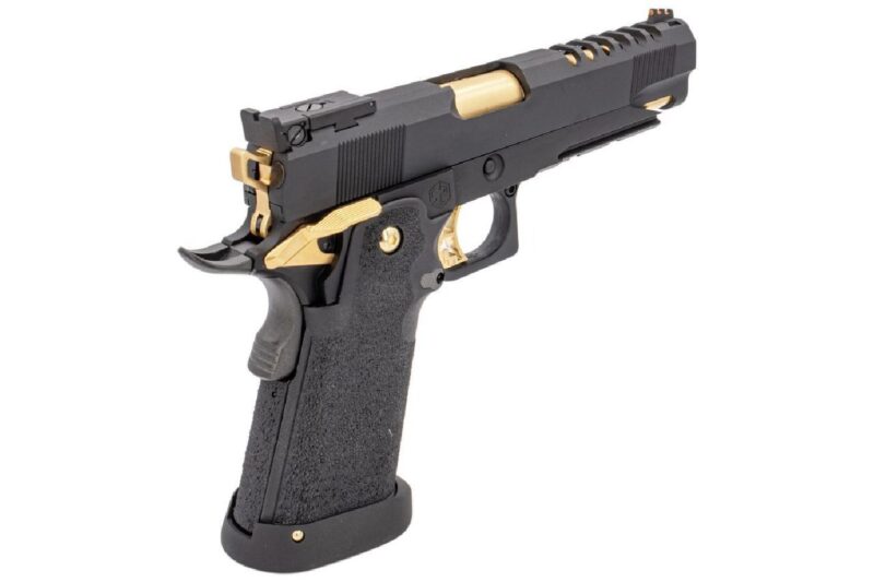 AW HX2701 5.1" Hi-Capa Slide Cut Black & Gold GBB Airsoft Tabanca - Görsel 6