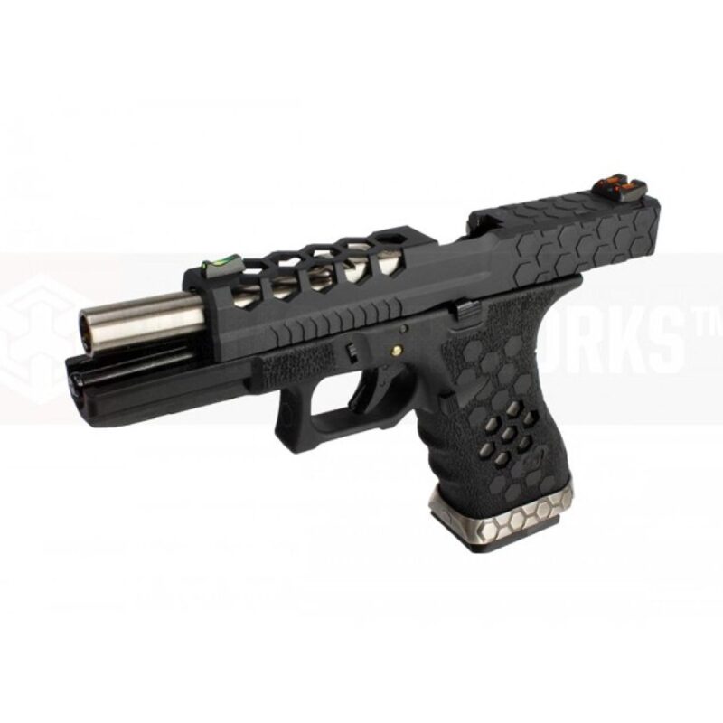 AW VX0101 Glock G17 Hex Cut Siyah GBB Airsoft Tabanca - Görsel 2