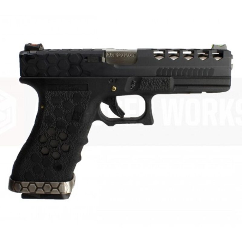 AW VX0101 Glock G17 Hex Cut Siyah GBB Airsoft Tabanca - Görsel 3