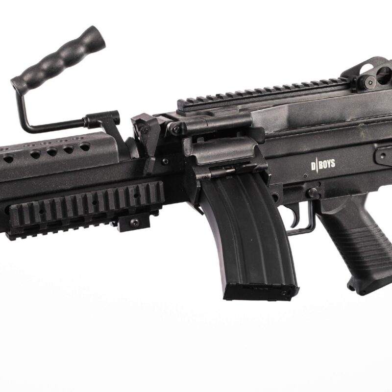 DBOYS M249 MK2 LMG Siyah AEG Airsoft Tufek - Görsel 7