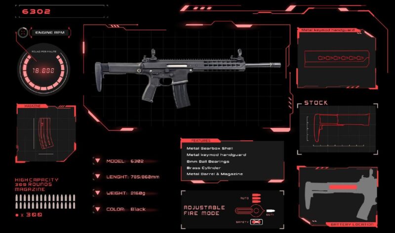 DBOYS M4 10" L-Type Metal KeyMod Siyah AEG Airsoft Tüfek - Görsel 7