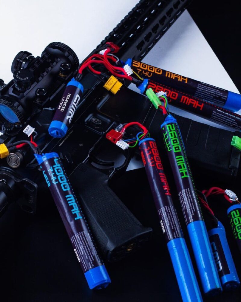 EMR Airsoft Lityum Iyon Pil 11.1v 3500mAh 2 Yaprak T-Plug - Görsel 3