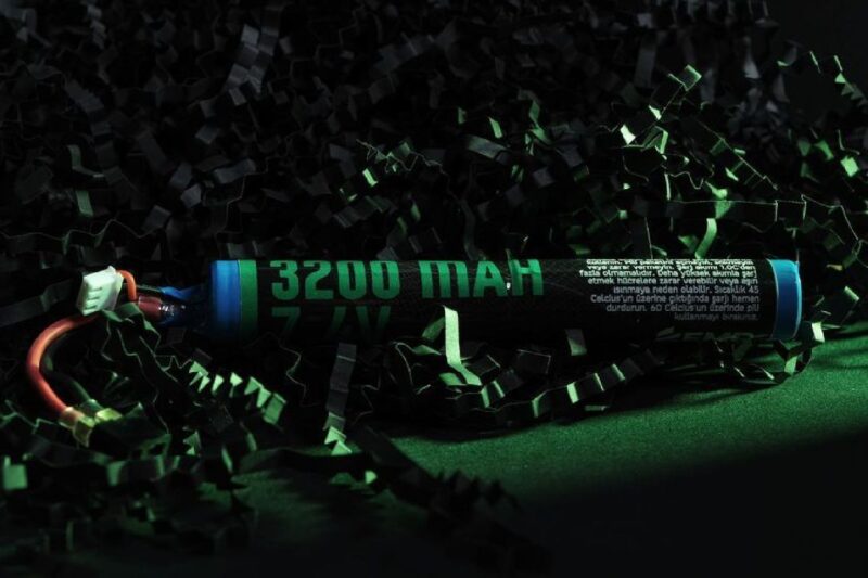 EMR Airsoft Lityum Iyon Pil 7.4v 3500mAh 2 Yaprak Mini Tamiya - Görsel 3