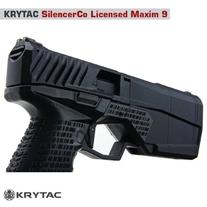 KRYTAC SilencerCo Maxim9 Siyah CO2 Blowback Airsoft Tabanca - Görsel 2