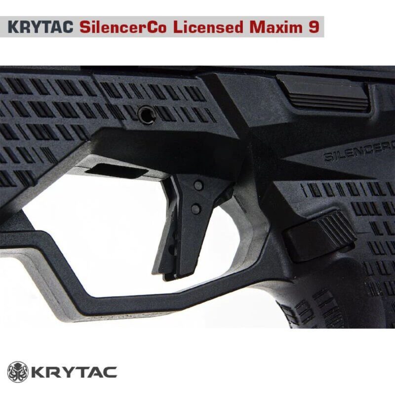 KRYTAC SilencerCo Maxim9 Siyah CO2 Blowback Airsoft Tabanca - Görsel 3