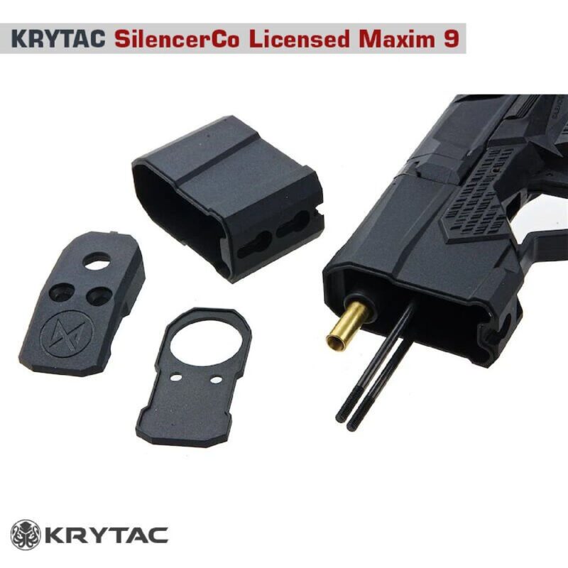 KRYTAC SilencerCo Maxim9 Siyah CO2 Blowback Airsoft Tabanca - Görsel 6