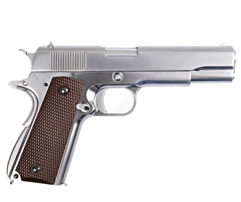 WE COLT 1911 Silver Kahve Kabza GBB Airsoft Tabanca
