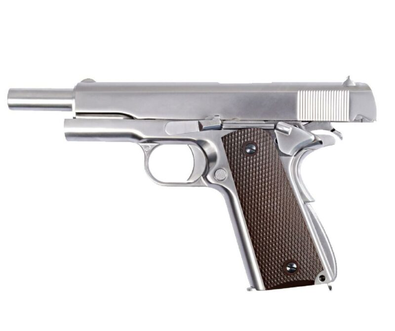 WE COLT 1911 Silver Kahve Kabza GBB Airsoft Tabanca - Görsel 2