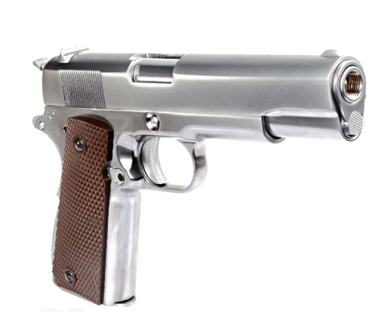 WE COLT 1911 Silver Kahve Kabza GBB Airsoft Tabanca - Görsel 3