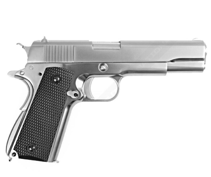 WE COLT 1911 Silver Klasik Siyah Kabza GBB Airsoft Tabanca