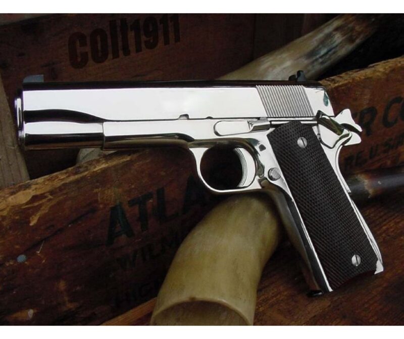 WE COLT 1911 Silver Klasik Siyah Kabza GBB Airsoft Tabanca - Görsel 7