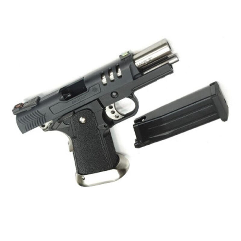 WE COLT Hi-Capa 3.8" DEI Silver Full Auto GBB Airsoft Tabanca - Görsel 4