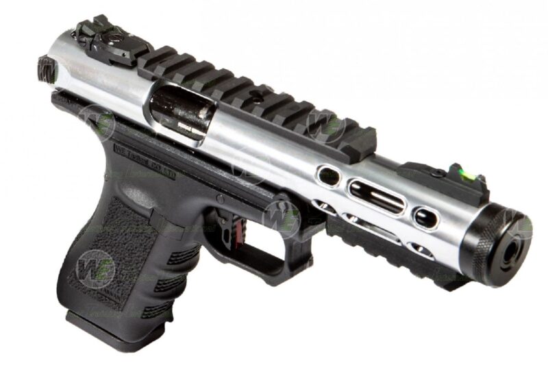WE GALAXY SV Glock/Ruger Hybrid Silver GBB Airsoft Tabanca - Görsel 4