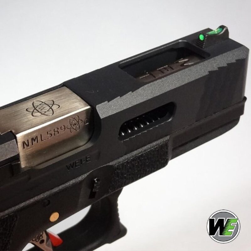 WE Glock G19 T5 Siyah Kızak & Gövde Gümüş Namlu GBB Airsoft Tabanca - Görsel 4