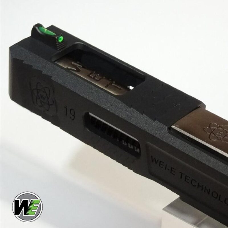 WE Glock G19 T5 Siyah Kızak & Gövde Gümüş Namlu GBB Airsoft Tabanca - Görsel 5
