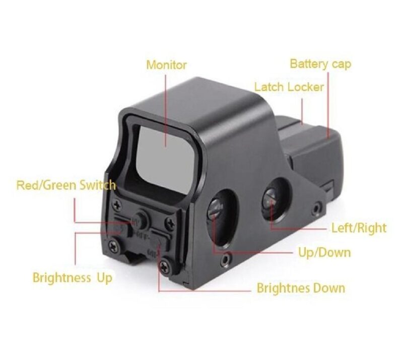 Comet 551 Tipi Siyah Havalı & Airsoft Uyumlu Red Dot Nişangah - Görsel 3