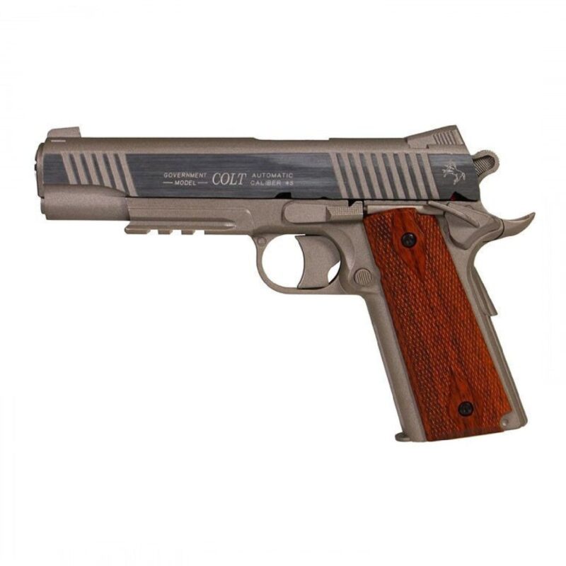 CYBERGUN Colt 1911 Rail Gun Gümüş CO2 NBB Airsoft Tabanca - Görsel 2