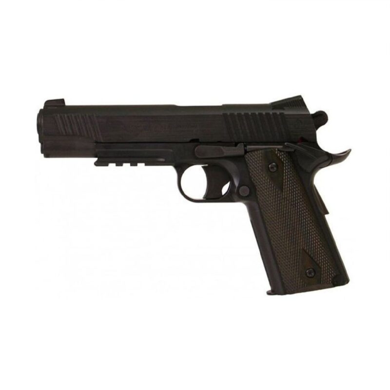 CYBERGUN Colt 1911 Rail Gun Siyah CO2 NBB Airsoft Tabanca - Görsel 3