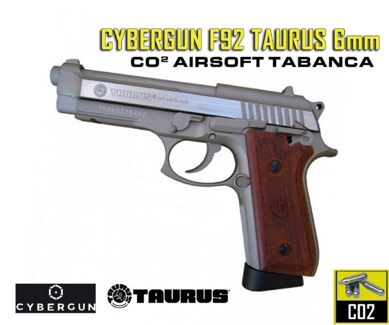 CYBERGUN Taurus PT92 Gümüş CO2 Blowback Airsoft Tabanca